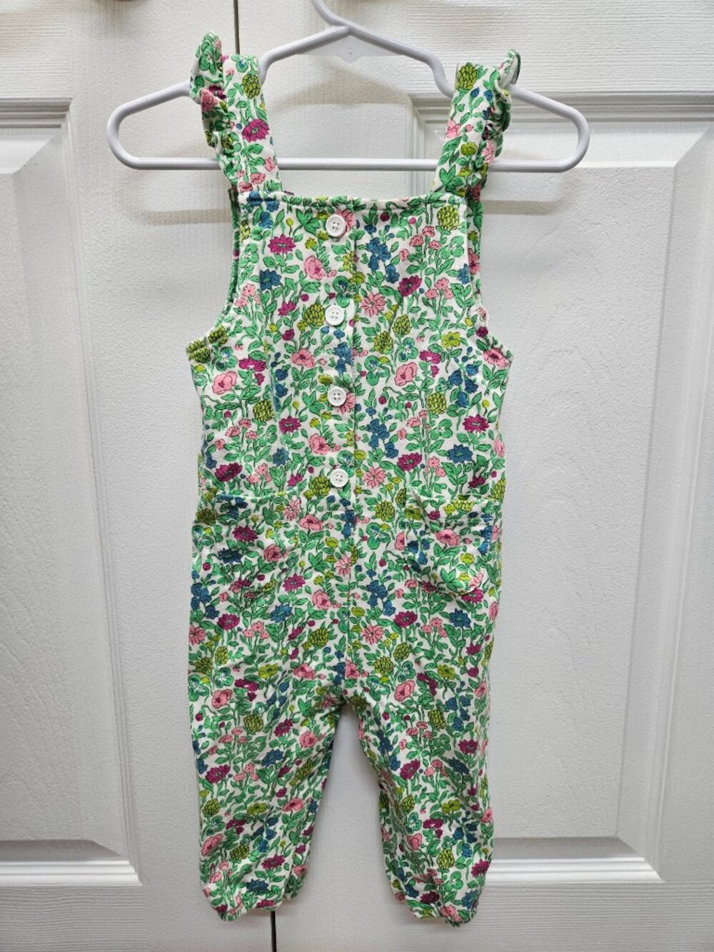 Baby Boden Floral Jumper Romper sz 9-12mo 80cm GUC